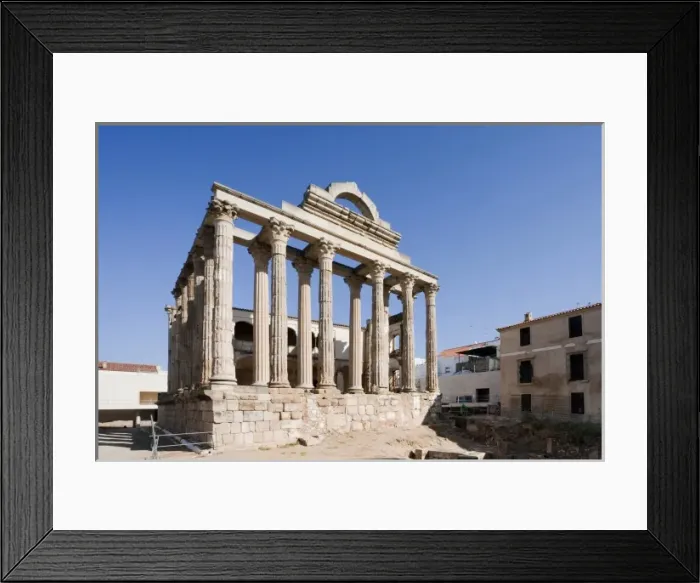 Framed Print : SPAIN. M鲩da. Temple of Diana in the Roman Forum Framed Print : SPAIN. M鲩da. Temple of Diana in the Roman Forum