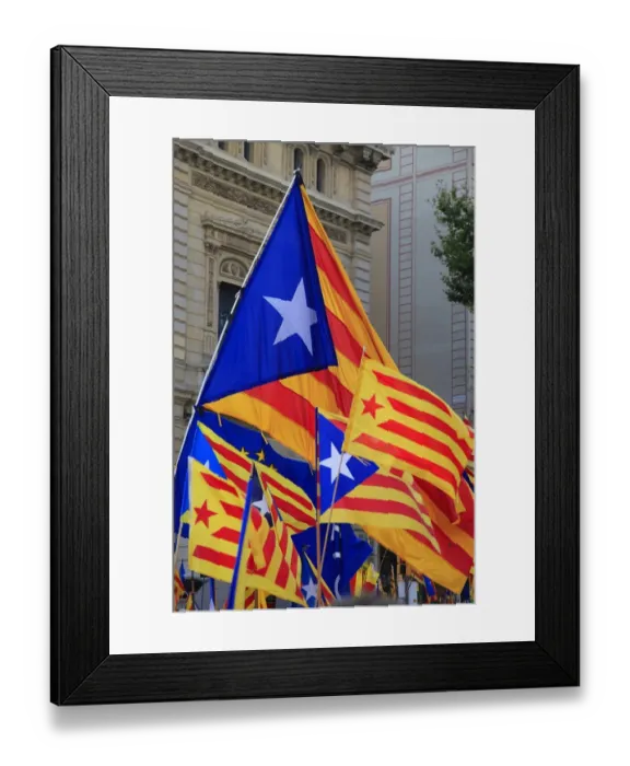 Framed Print : SPAIN. Barcelona. National Day of Catalonia ( Diada ) Framed Print : SPAIN. Barcelona. National Day of Catalonia ( Diada )