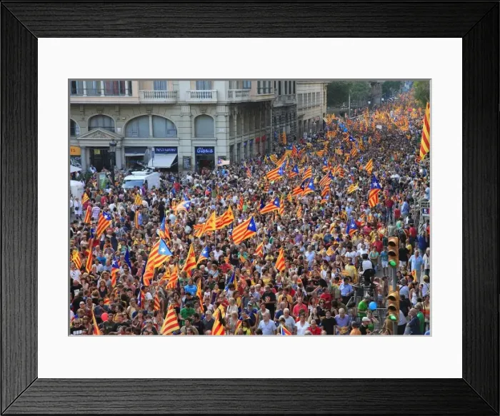 Framed Print : SPAIN. Barcelona. National Day of Catalonia ( Diada ) Framed Print : SPAIN. Barcelona. National Day of Catalonia ( Diada )