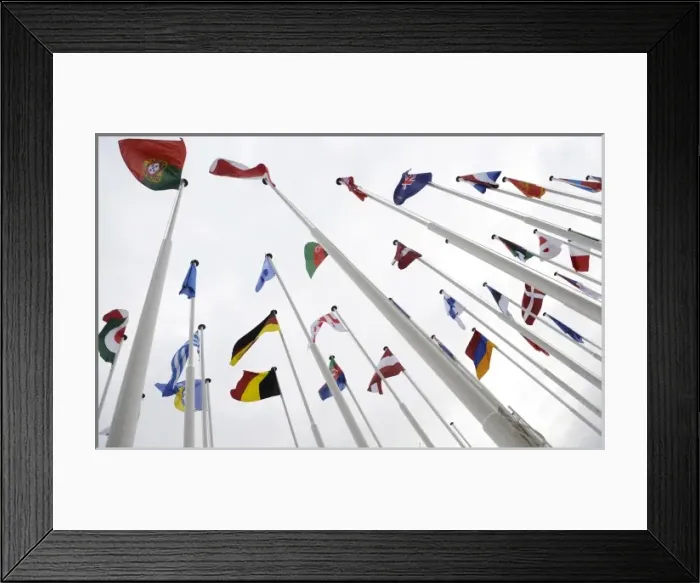 Framed Print : PORTUGAL. Lisbon. Flags of NATO (North Atlantic Framed Print : PORTUGAL. Lisbon. Flags of NATO (North Atlantic