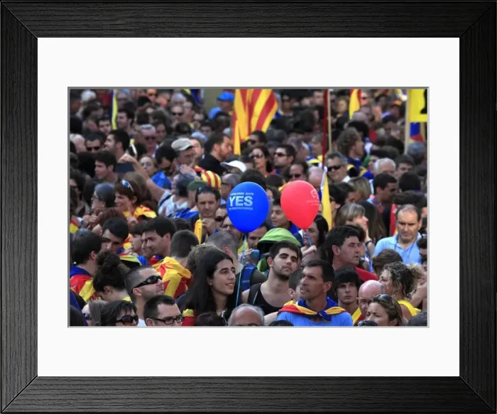 Framed Print : SPAIN. Barcelona. National Day of Catalonia ( Diada ) Framed Print : SPAIN. Barcelona. National Day of Catalonia ( Diada )