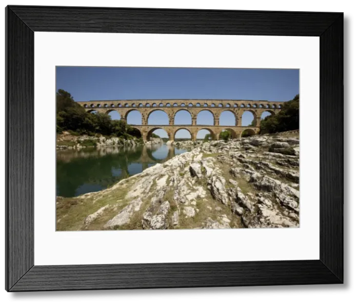 Framed Print : FRANCE. Vers-Pont-du-Gard. Roman aqueduct Framed Print : FRANCE. Vers-Pont-du-Gard. Roman aqueduct