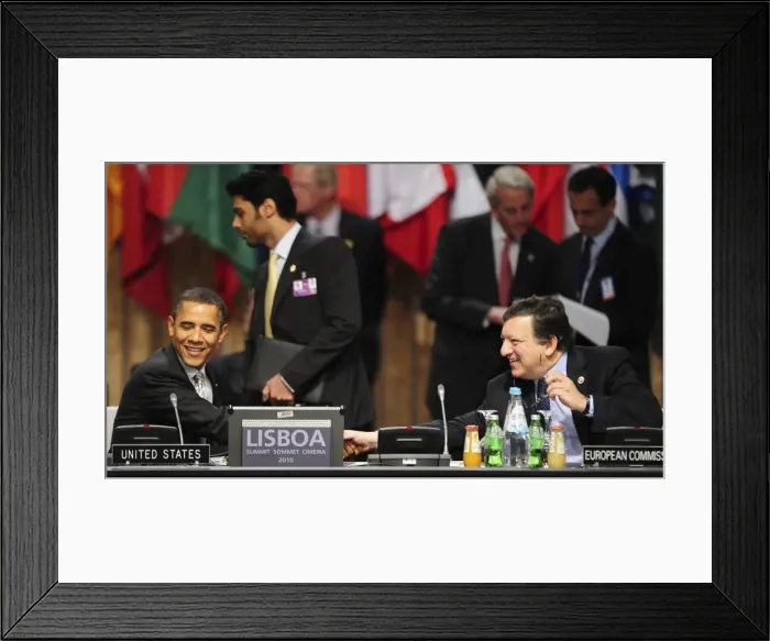 Framed Print : PORTUGAL. Lisbon. EU Commission President Jose Framed Print : PORTUGAL. Lisbon. EU Commission President Jose