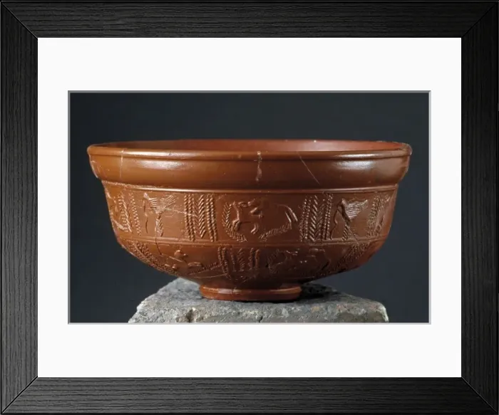 Framed Print : Vessel found in the astur-Roman city of Lancia