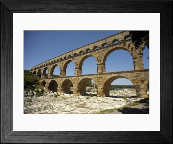 Framed Print : FRANCE. Vers-Pont-du-Gard. Roman aqueduct Framed Print : FRANCE. Vers-Pont-du-Gard. Roman aqueduct