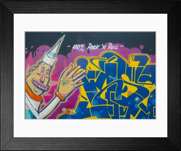 Framed Print : SPAIN. Barcelona. Sants Montjuic. Graffiti in Framed Print : SPAIN. Barcelona. Sants Montjuic. Graffiti in