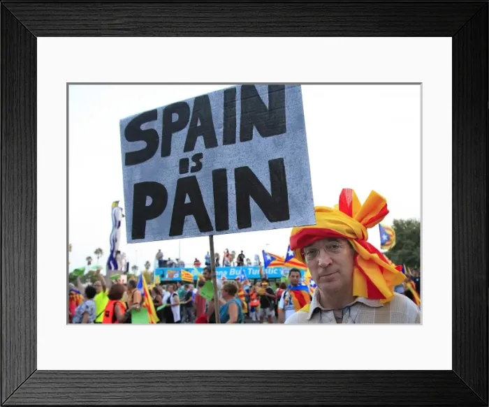 Framed Print : SPAIN. Barcelona. National Day of Catalonia ( Diada ) Framed Print : SPAIN. Barcelona. National Day of Catalonia ( Diada )