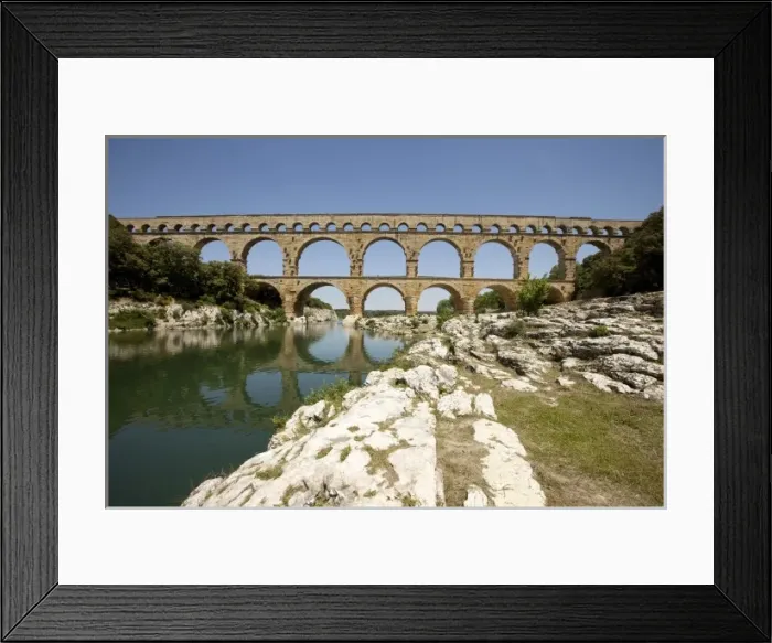 Framed Print : FRANCE. Vers-Pont-du-Gard. Roman aqueduct Framed Print : FRANCE. Vers-Pont-du-Gard. Roman aqueduct