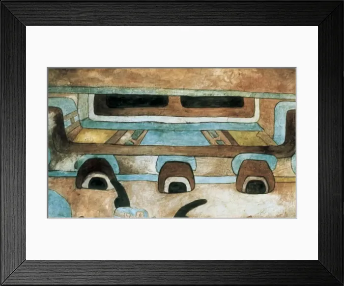 Framed Print : MEXICO. OAXACA. Monte AlbᮮFrescos in the interior Framed Print : MEXICO. OAXACA. Monte AlbᮮFrescos in the interior