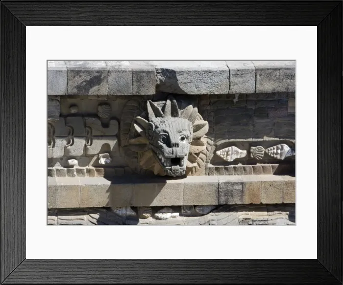 Framed Print : MEXICO. STATE OF MEXICO. TeotihuacᮮQuetzalcoatl Framed Print : MEXICO. STATE OF MEXICO. TeotihuacᮮQuetzalcoatl