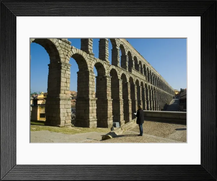 Framed Print : SPAIN. Segovia. Roman aqueduct. Roman art. Early Framed Print : SPAIN. Segovia. Roman aqueduct. Roman art. Early