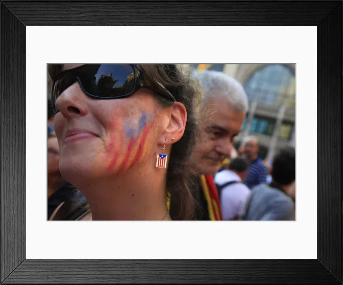 Framed Print : SPAIN. Barcelona. National Day of Catalonia ( Diada ) Framed Print : SPAIN. Barcelona. National Day of Catalonia ( Diada )