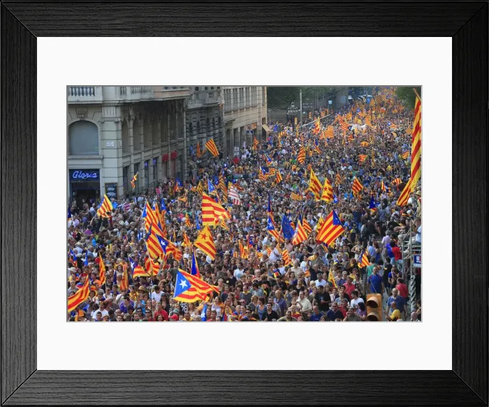 Framed Print : SPAIN. Barcelona. National Day of Catalonia ( Diada ) Framed Print : SPAIN. Barcelona. National Day of Catalonia ( Diada )