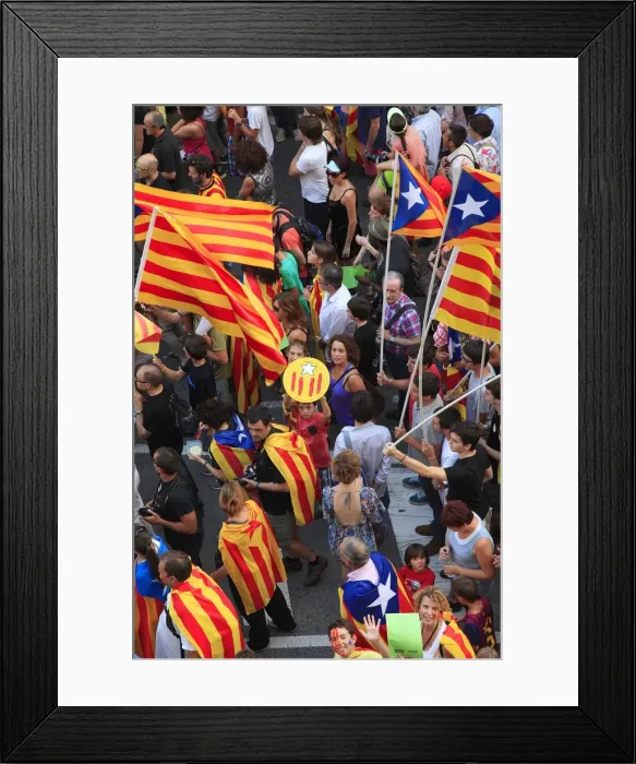Framed Print : SPAIN. Barcelona. National Day of Catalonia ( Diada ) Framed Print : SPAIN. Barcelona. National Day of Catalonia ( Diada )