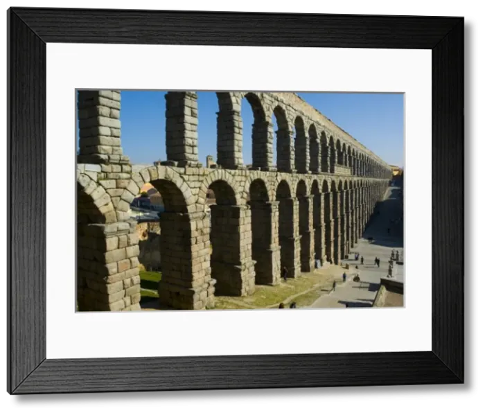 Framed Print : SPAIN. Segovia. Roman aqueduct. Roman art. Early Framed Print : SPAIN. Segovia. Roman aqueduct. Roman art. Early
