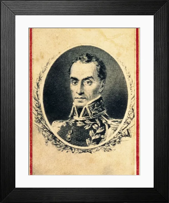 Framed Print : BOLIVAR, Sim1783-1830). Venezuelan military Framed Print : BOLIVAR, Sim1783-1830). Venezuelan military