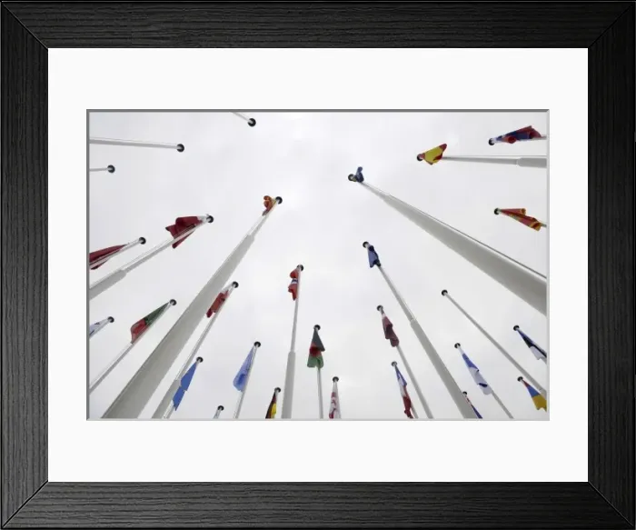 Framed Print : PORTUGAL. Lisbon. Flags of NATO (North Atlantic Framed Print : PORTUGAL. Lisbon. Flags of NATO (North Atlantic