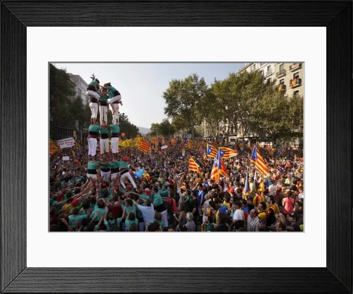 Framed Print : SPAIN. Barcelona. National Day of Catalonia ( Diada ) Framed Print : SPAIN. Barcelona. National Day of Catalonia ( Diada )