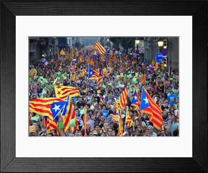 Framed Print : SPAIN. Barcelona. National Day of Catalonia ( Diada ) Framed Print : SPAIN. Barcelona. National Day of Catalonia ( Diada )