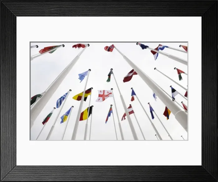 Framed Print : PORTUGAL. Lisbon. Flags of NATO (North Atlantic Framed Print : PORTUGAL. Lisbon. Flags of NATO (North Atlantic