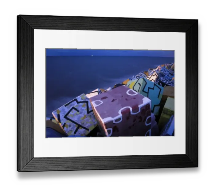 Framed Print : SPAIN. Llanes. Cubos de la memoria (The Cubes Framed Print : SPAIN. Llanes. Cubos de la memoria (The Cubes