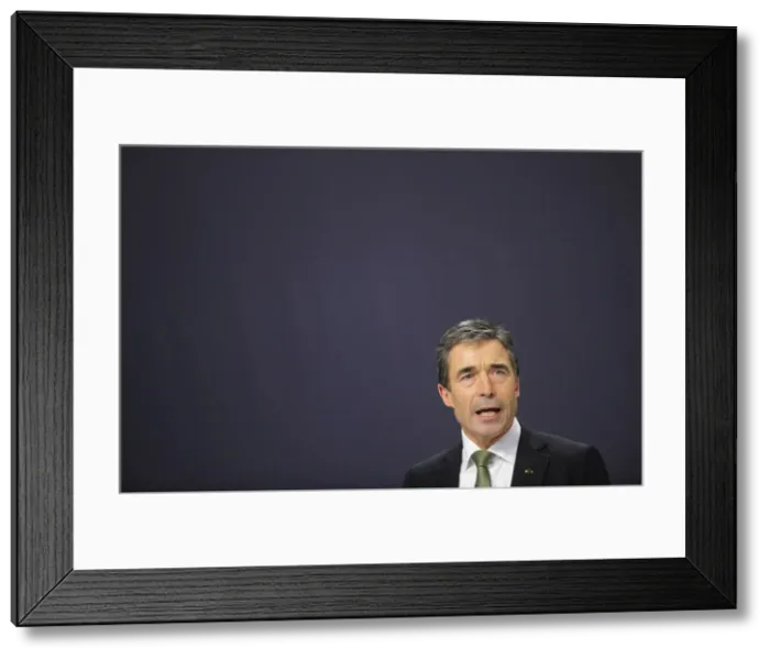 Framed Print : PORTUGAL. Lisbon. NATO Secretary General Anders Framed Print : PORTUGAL. Lisbon. NATO Secretary General Anders