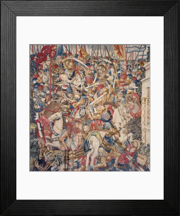 Framed Print : The Trojan War: Achilles Death. ca. 1470. Left Framed Print : The Trojan War: Achilles Death. ca. 1470. Left