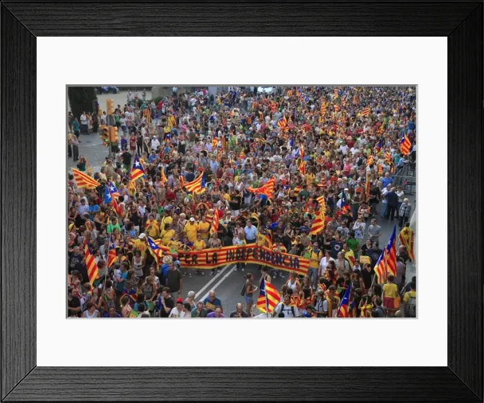 Framed Print : SPAIN. Barcelona. National Day of Catalonia ( Diada )