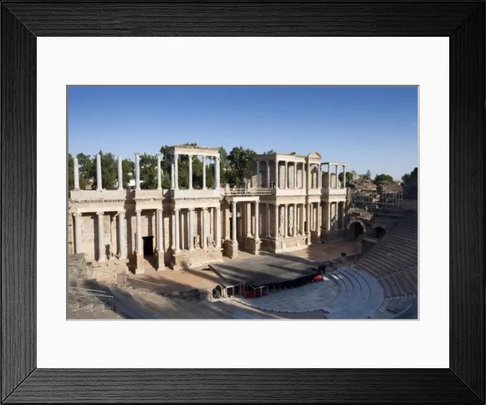Framed Print : SPAIN. M鲩da. Roman Theatre. View of proscenio Framed Print : SPAIN. M鲩da. Roman Theatre. View of proscenio