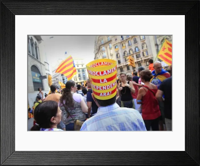 Framed Print : SPAIN. Barcelona. National Day of Catalonia ( Diada ) Framed Print : SPAIN. Barcelona. National Day of Catalonia ( Diada )