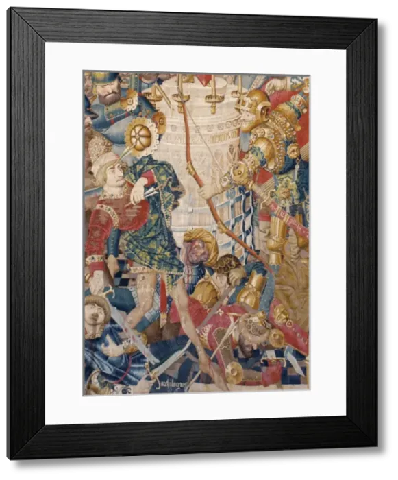 Framed Print : The Trojan War: Achilles Death. ca. 1470. Center Framed Print : The Trojan War: Achilles Death. ca. 1470. Center
