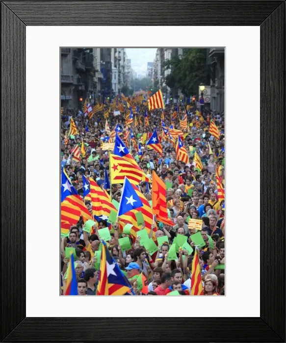 Framed Print : SPAIN. Barcelona. National Day of Catalonia ( Diada )