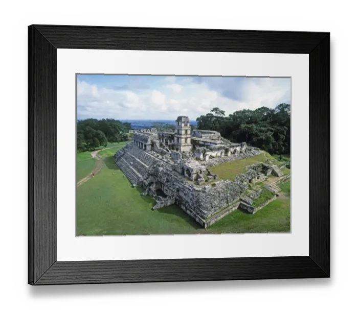 Framed Print : MEXICO. Palenque. El Palacio. Maya ruins. Maya