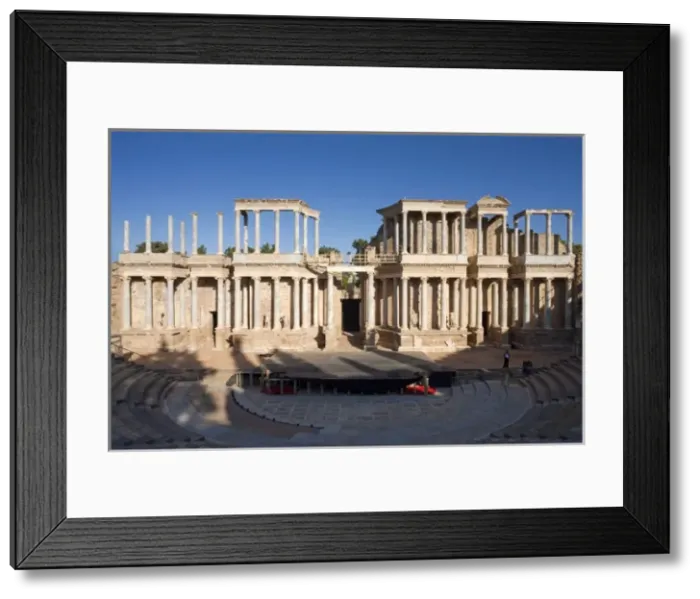 Framed Print : SPAIN. M鲩da. Roman Theatre. View of proscenio Framed Print : SPAIN. M鲩da. Roman Theatre. View of proscenio