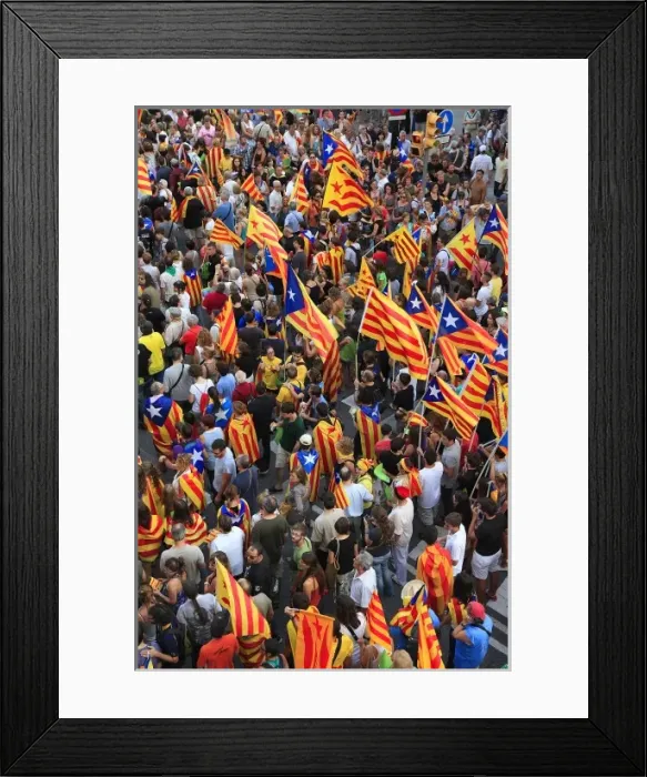 Framed Print : SPAIN. Barcelona. National Day of Catalonia ( Diada ) Framed Print : SPAIN. Barcelona. National Day of Catalonia ( Diada )