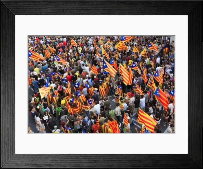 Framed Print : SPAIN. Barcelona. National Day of Catalonia ( Diada ) Framed Print : SPAIN. Barcelona. National Day of Catalonia ( Diada )