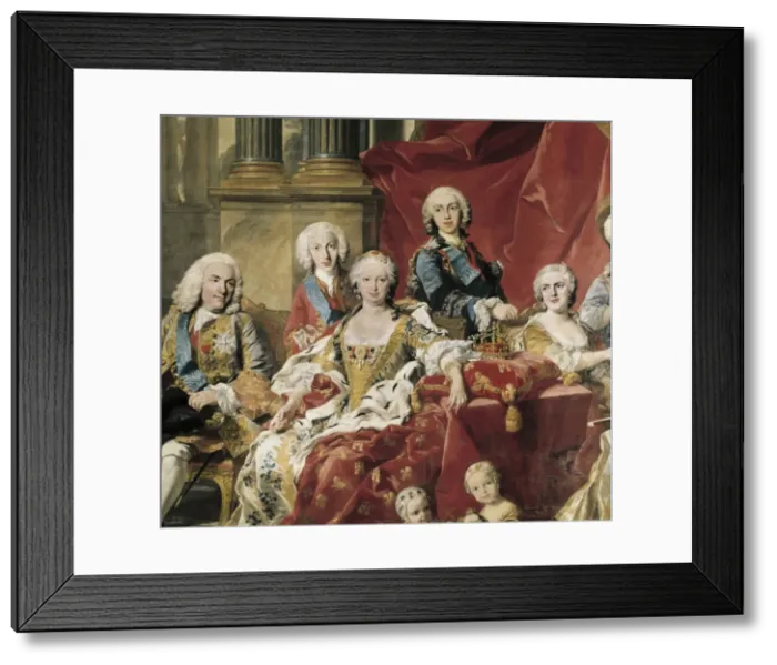 Framed Print : VAN LOO, Louis Michel (1707-1771). The Family Framed Print : VAN LOO, Louis Michel (1707-1771). The Family