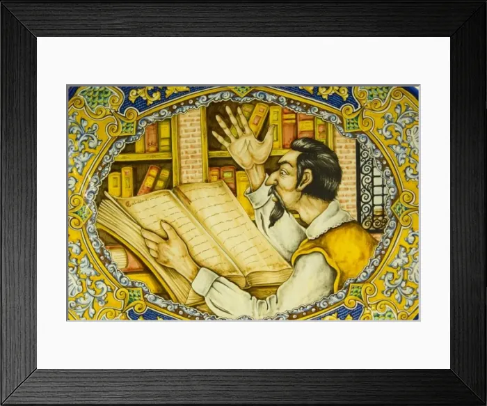 Framed Print : SPAIN. Toledo. Ceramics. The Don Quixote Framed Print : SPAIN. Toledo. Ceramics. The Don Quixote