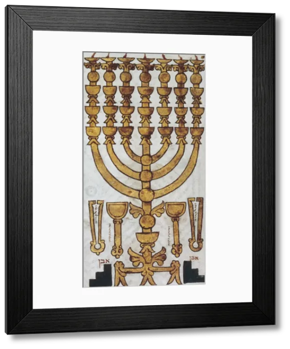 Framed Print : Hebrew Bible (1299) located in Perpignan (Kingdom Framed Print : Hebrew Bible (1299) located in Perpignan (Kingdom