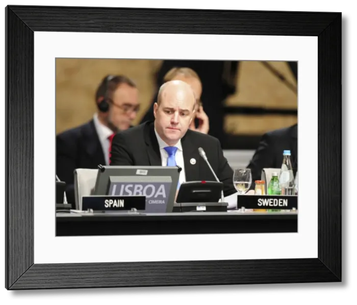 Framed Print : PORTUGAL. Lisbon. Swedish Prime Minister Fredrik Framed Print : PORTUGAL. Lisbon. Swedish Prime Minister Fredrik