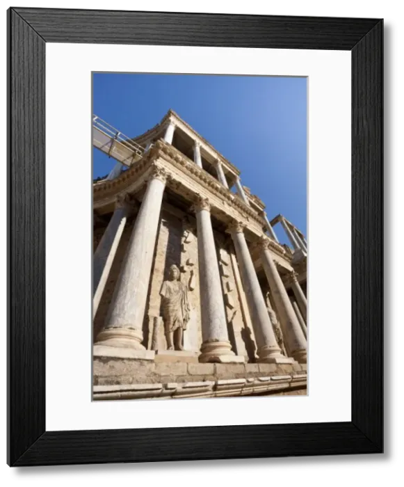 Framed Print : SPAIN. M鲩da. Roman Theatre. Replica of a Roman Framed Print : SPAIN. M鲩da. Roman Theatre. Replica of a Roman