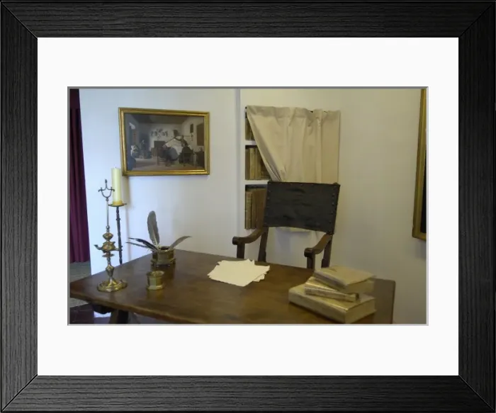 Framed Print : SPAIN. Valladolid. Bureau. Museum Casa de Cervantes Framed Print : SPAIN. Valladolid. Bureau. Museum Casa de Cervantes