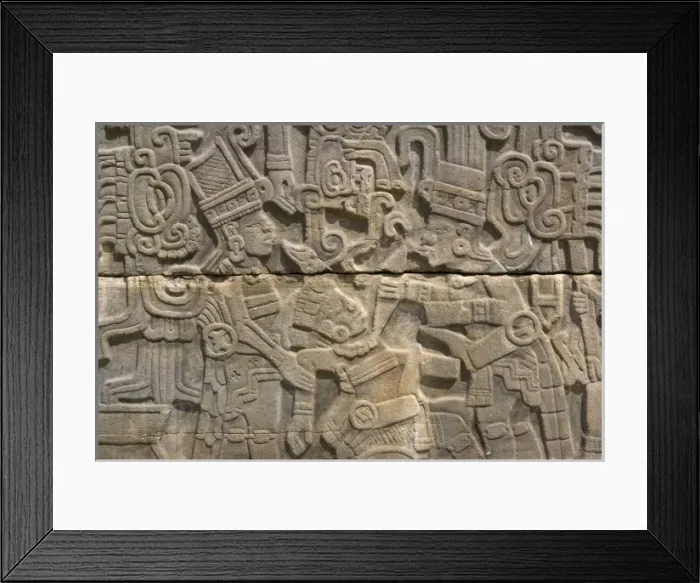 Framed Print : MEXICO. VERACRUZ. El Taj&#xdbaeRelief detail