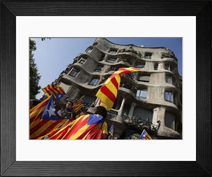 Framed Print : SPAIN. Barcelona. National Day of Catalonia ( Diada ) Framed Print : SPAIN. Barcelona. National Day of Catalonia ( Diada )