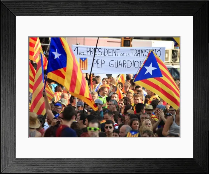 Framed Print : SPAIN. Barcelona. National Day of Catalonia ( Diada ) Framed Print : SPAIN. Barcelona. National Day of Catalonia ( Diada )