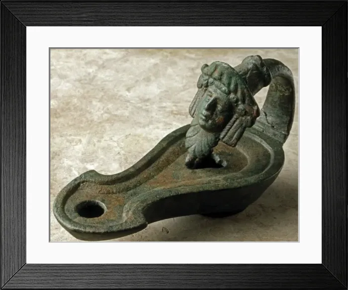 Framed Print : Oil light found in the astur-Roman city of Lancia Framed Print : Oil light found in the astur-Roman city of Lancia
