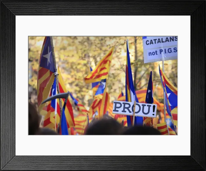 Framed Print : SPAIN. Barcelona. National Day of Catalonia ( Diada ) Framed Print : SPAIN. Barcelona. National Day of Catalonia ( Diada )