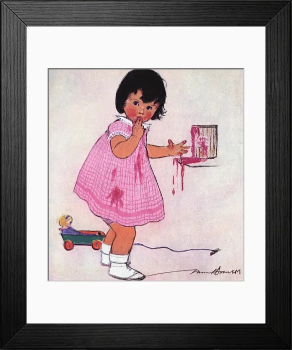 Framed Print : What Will Mummy Say? by Muriel Dawson Framed Print : What Will Mummy Say? by Muriel Dawson
