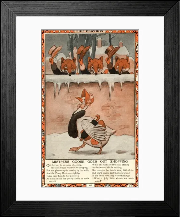 Framed Print : Mistress Goose goes shopping Framed Print : Mistress Goose goes shopping