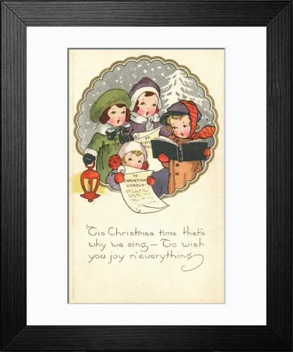 Framed Print : Carol singers in the snow Framed Print : Carol singers in the snow